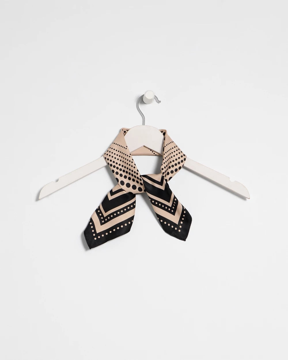 Chico's Polka Dot Square Scarf Black