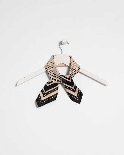 Chico's Polka Dot Square Scarf Black