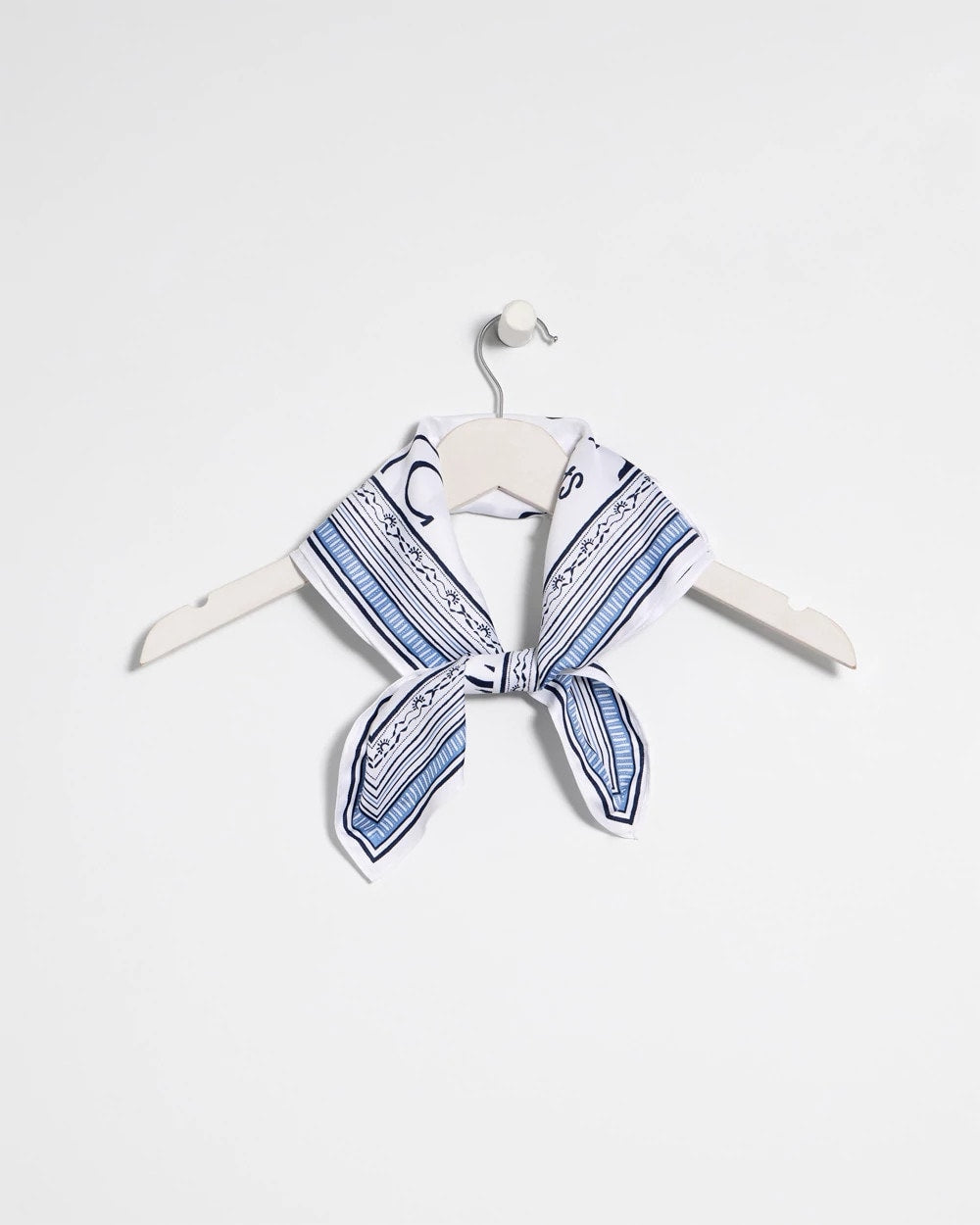 Chico's Beach Square Scarf Passport Blue
