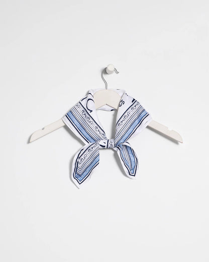 Chico's Beach Square Scarf Passport Blue