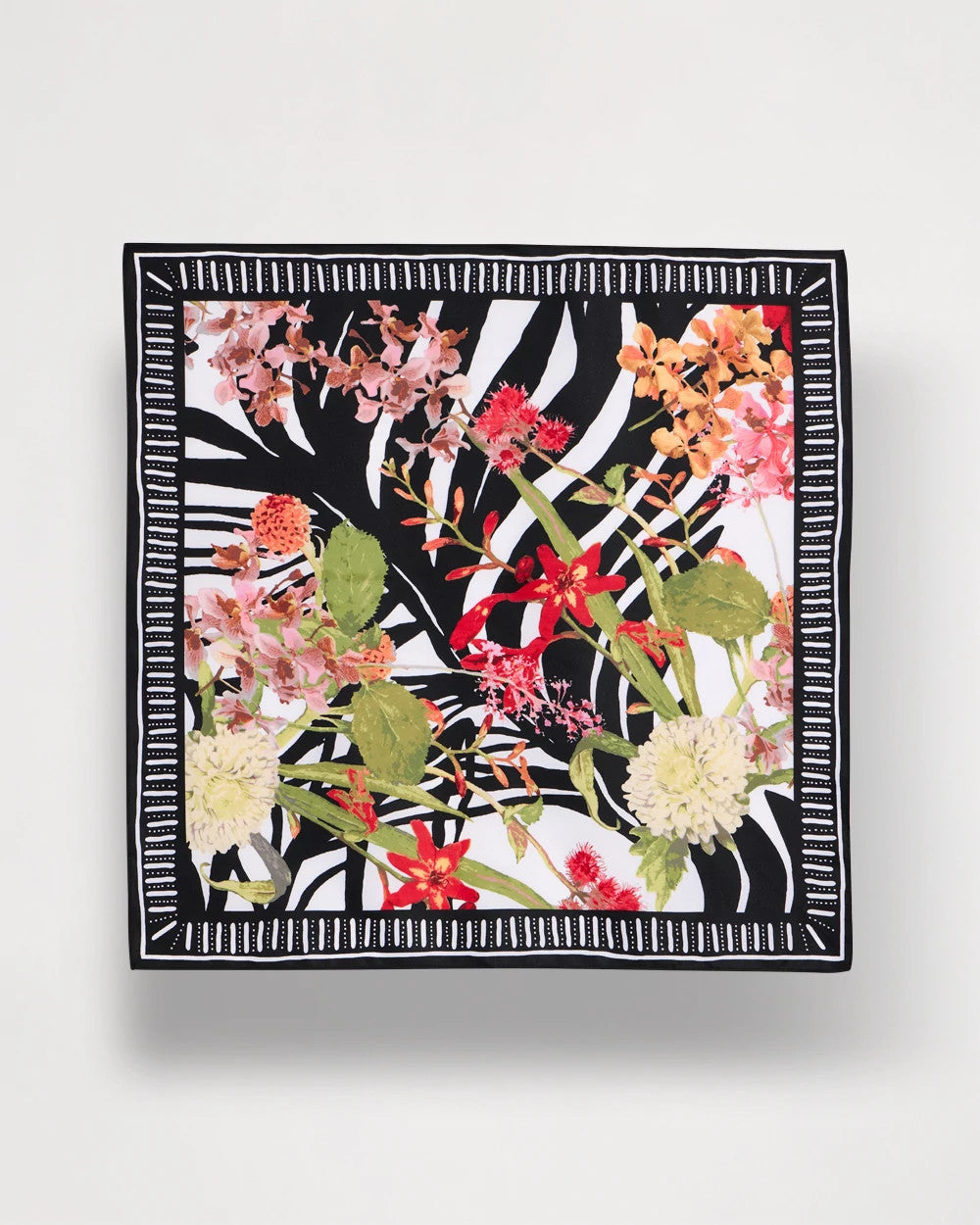 Chico's Tropical Square Scarf Black