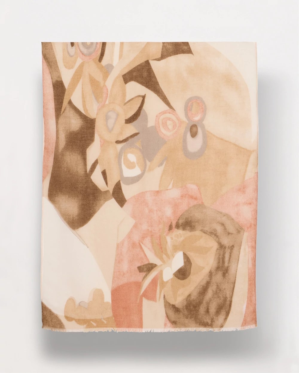 Chico's Neutral Floral Oblong Scarf Neutral