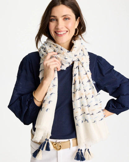 Chico's Fringe Oblong Scarf Multi