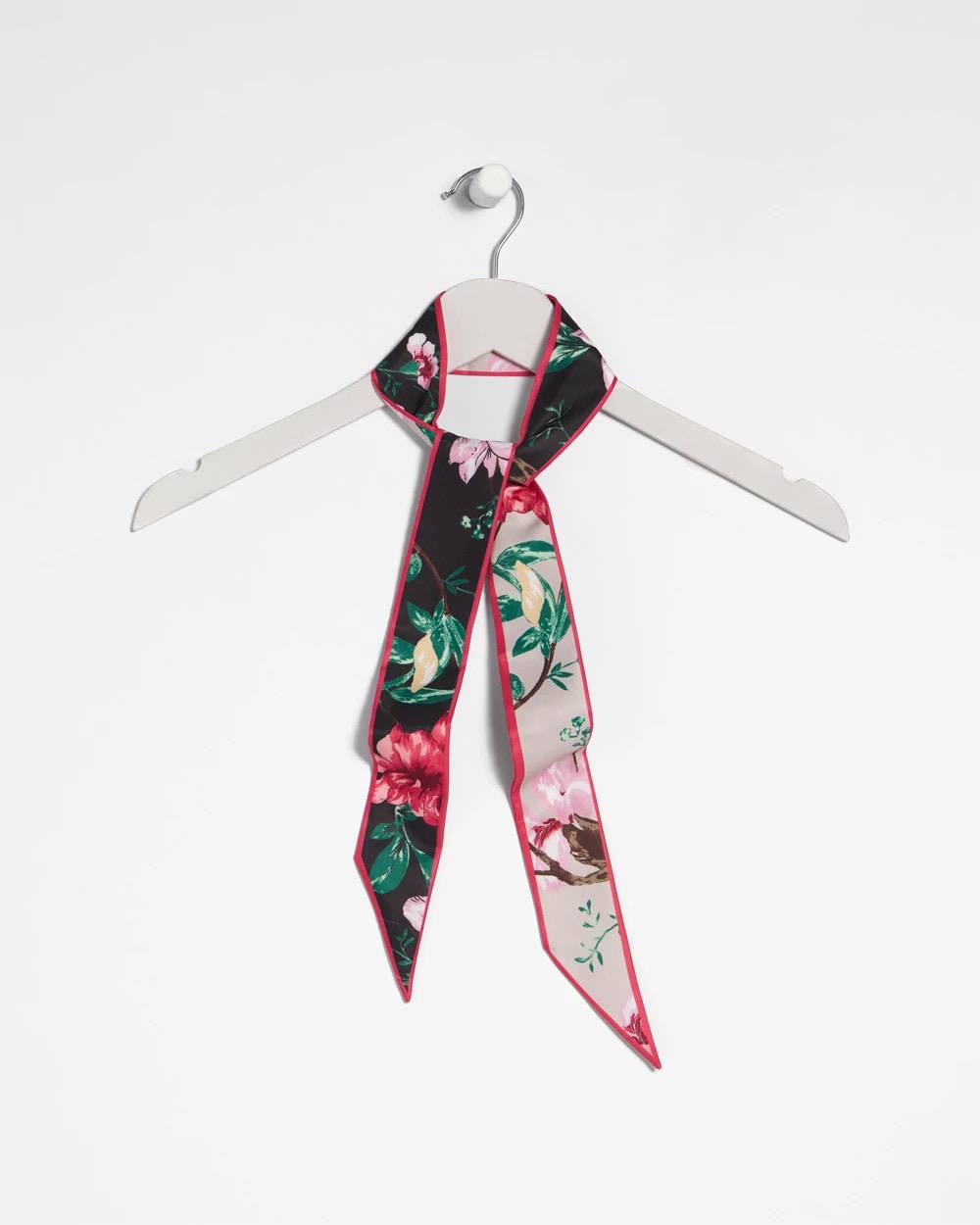 Chico's Kyoto Bloom Skinny Scarf Black