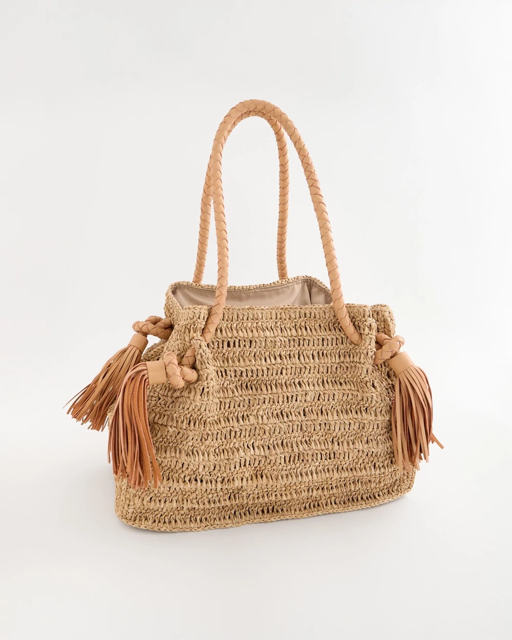 Chico's Chico's x Romi Boho 4-Tassel Tote Natural
