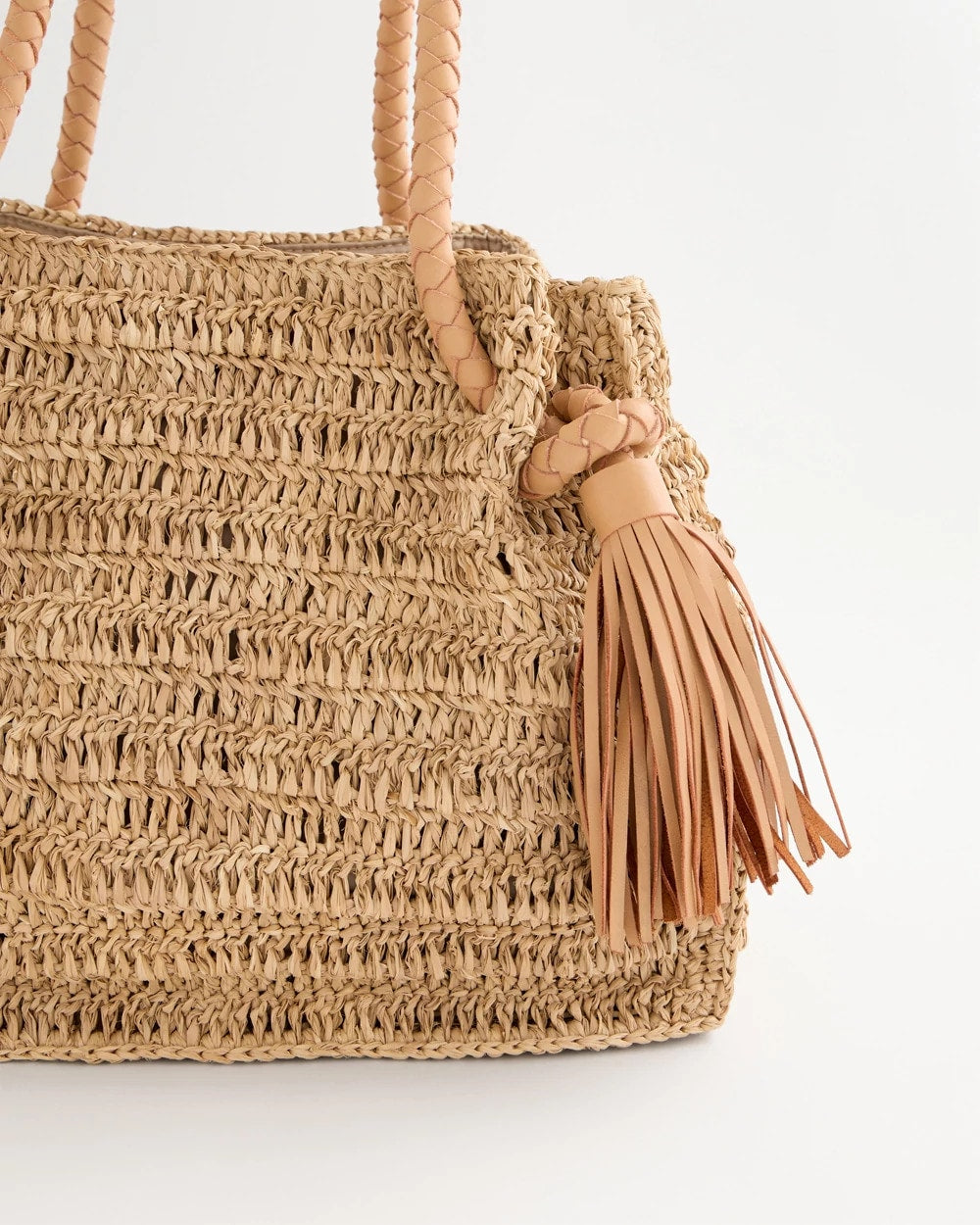 Chico's Chico's x Romi Boho 4-Tassel Tote Natural