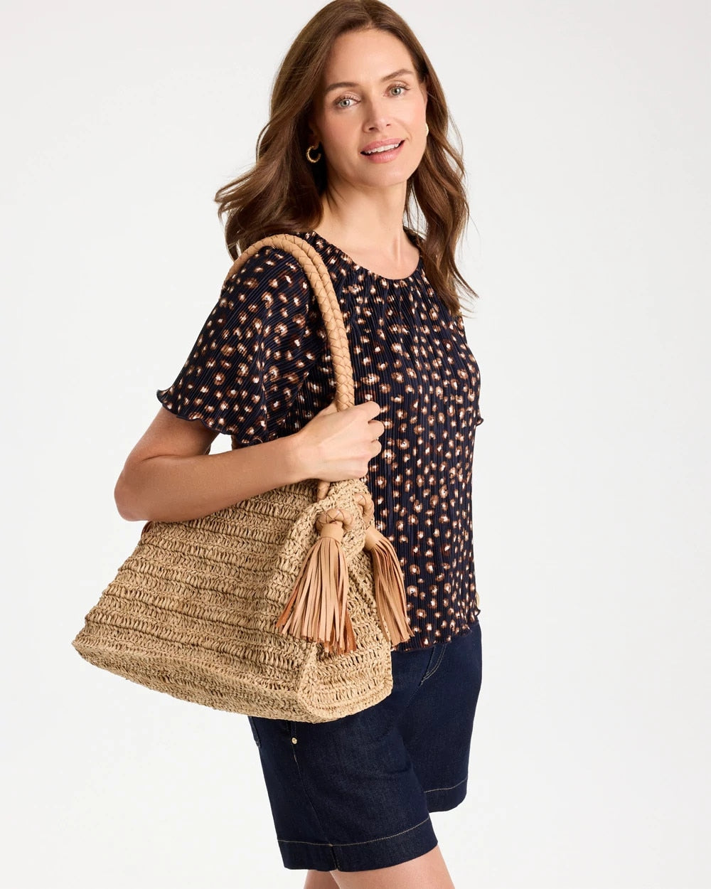 Chico's Chico's x Romi Boho 4-Tassel Tote Natural