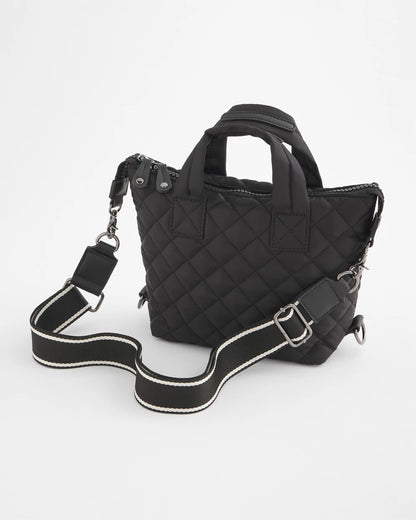 Chico's Quilted Cross Body Sport Tote Bag Black