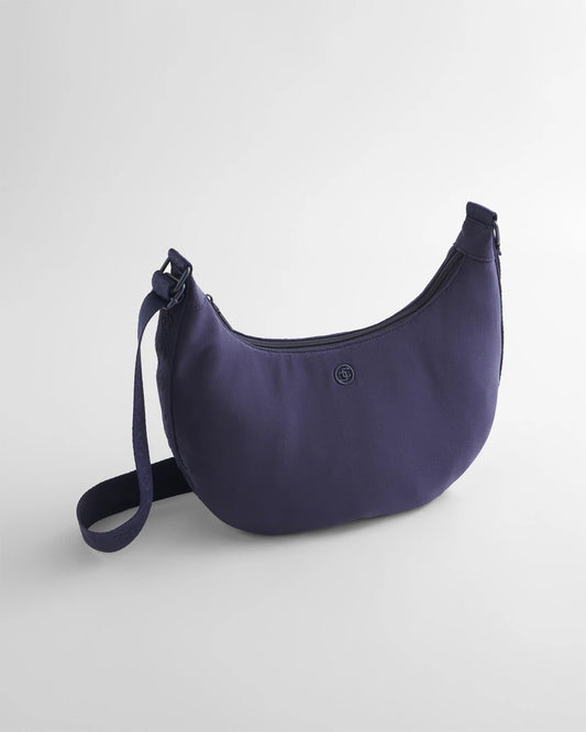 Chico's Ripstop Crescent Crossbody Sling Bag Passport Blue