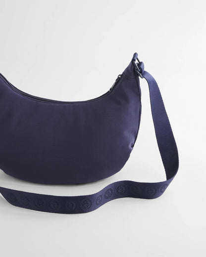 Chico's Ripstop Crescent Crossbody Sling Bag Passport Blue
