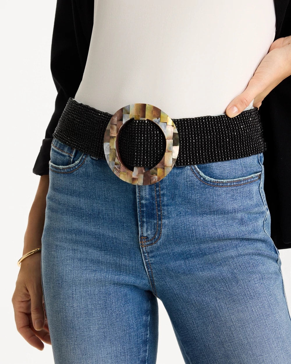 Chico's Chico's x Romi Oz Stretch Belt Black