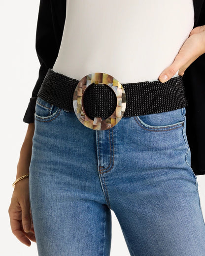 Chico's Chico's x Romi Oz Stretch Belt Black