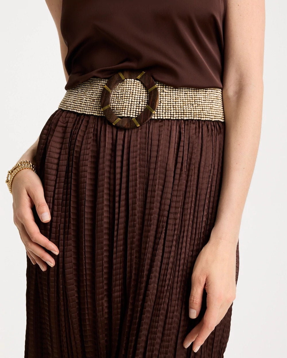 Chico's Chico's x Romi Galaxy Stretch Belt Beige