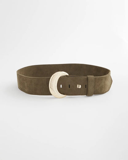 Chico's Green Faux Suede Sash Belt Green