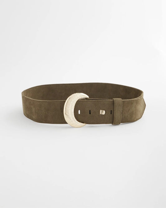 Chico's Green Faux Suede Sash Belt Green
