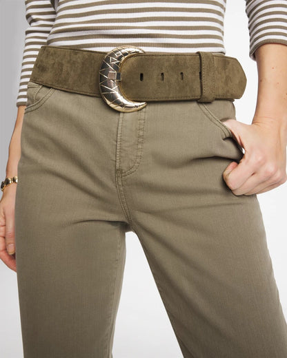 Chico's Green Faux Suede Sash Belt Green