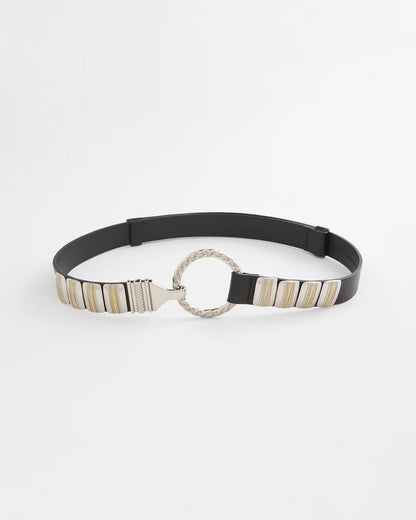 Chico's Mixed Metal Clasp Belt Black