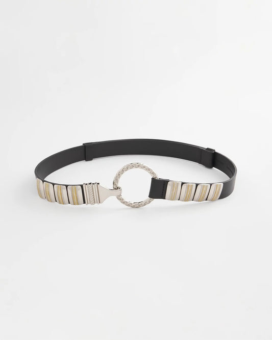 Chico's Mixed Metal Clasp Belt Black