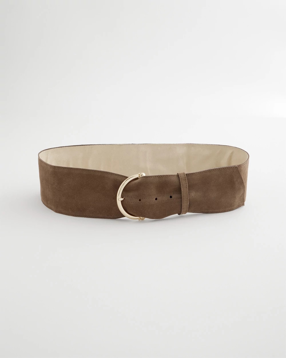 Chico's Suede Pull Through Sash Belt Topaz Smoke