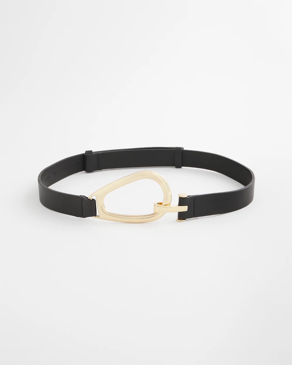 Chico's Interlock Buckle Slouch Belt Black