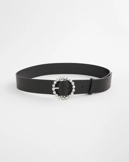 Chico's Silver Dot Trouser Belt Black/Silver