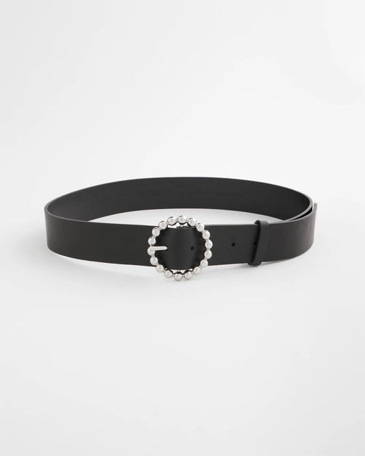 Chico's Silver Dot Trouser Belt Black/Silver