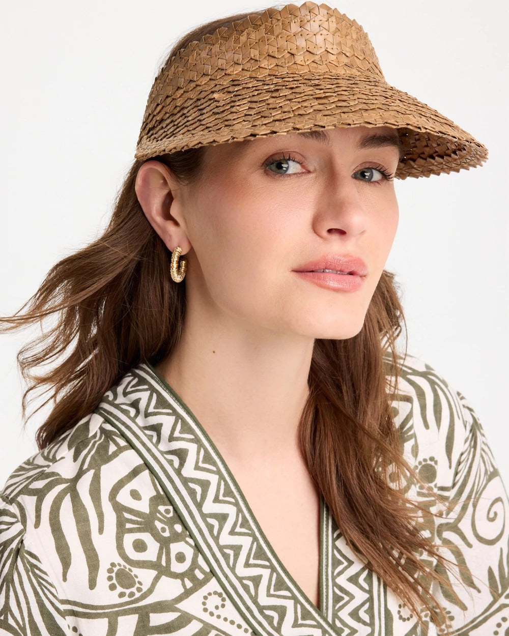 Chico's Chico's x Romi Santorini Visor Hat Brown