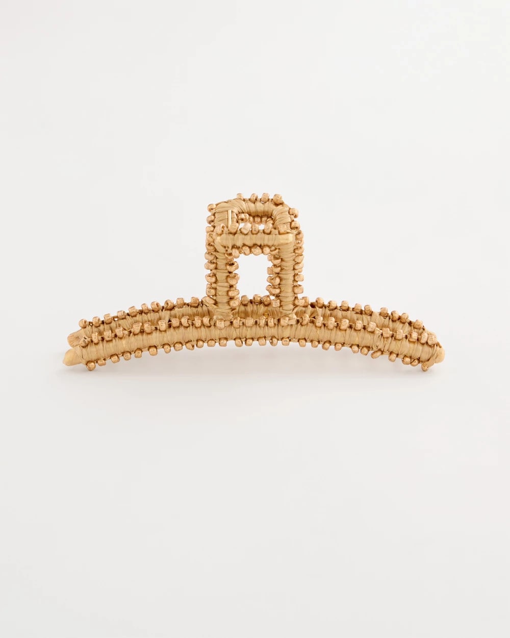 Chico's Raffia Hair Clip Metallic