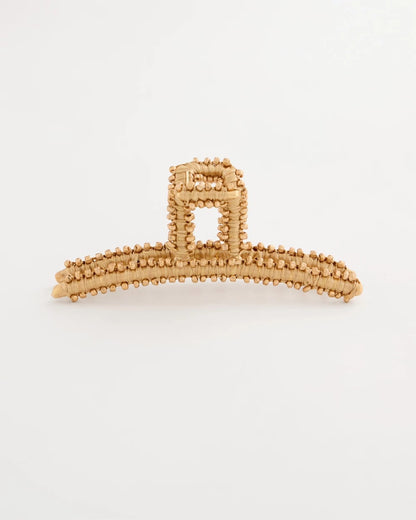 Chico's Raffia Hair Clip Metallic