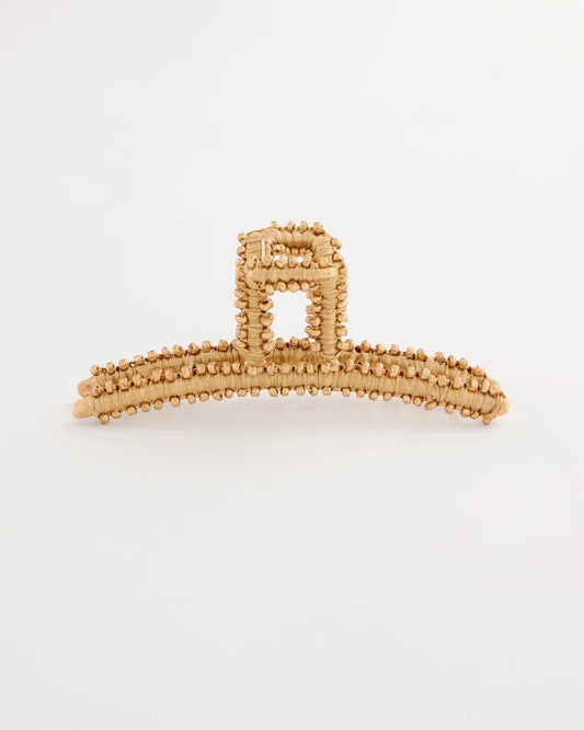 Chico's Raffia Hair Clip Metallic