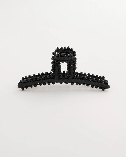 Chico's Black Raffia Hair Clip Black