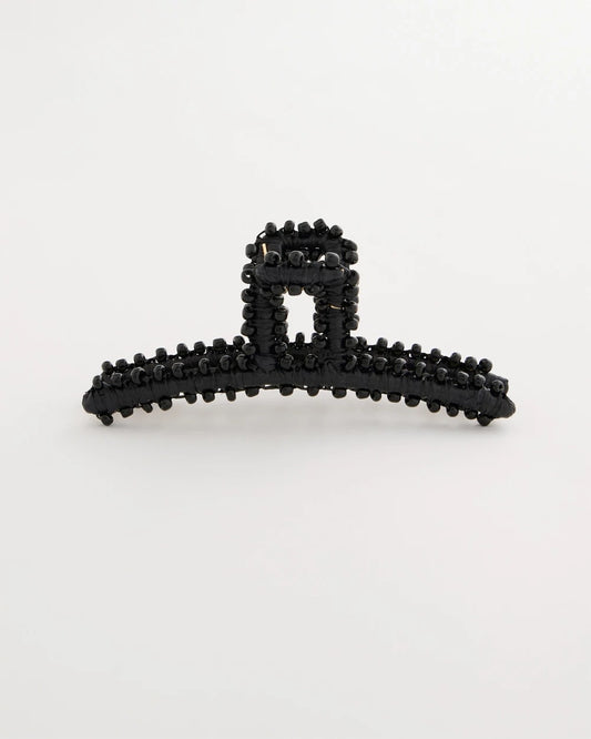 Chico's Black Raffia Hair Clip Black