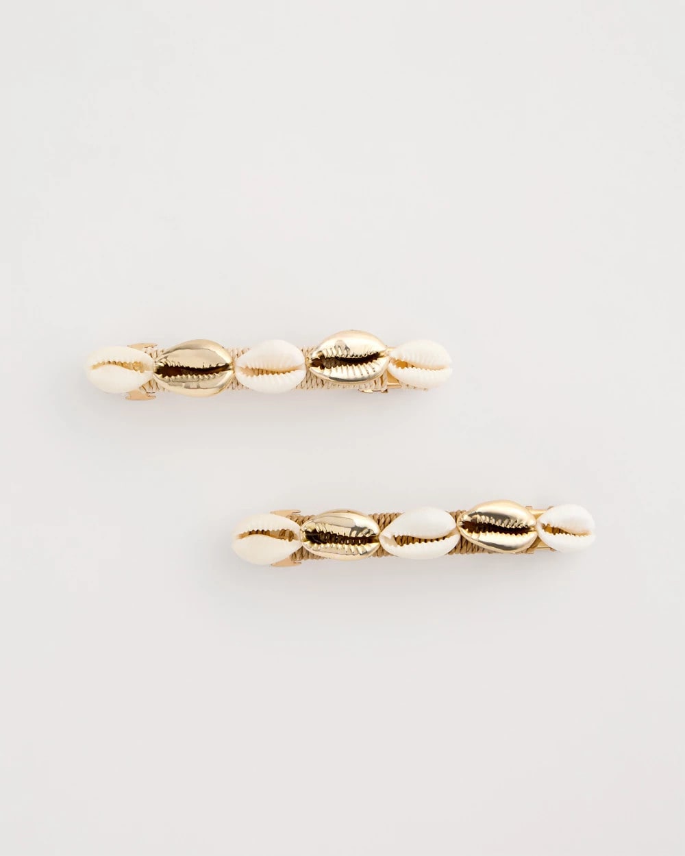 Chico's Seashell-Inspired Hair Clip Set Gold