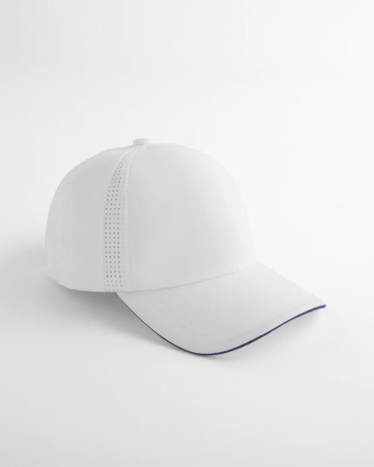 Chico's Baseball Piping Perforated Sport Hat Alabaster