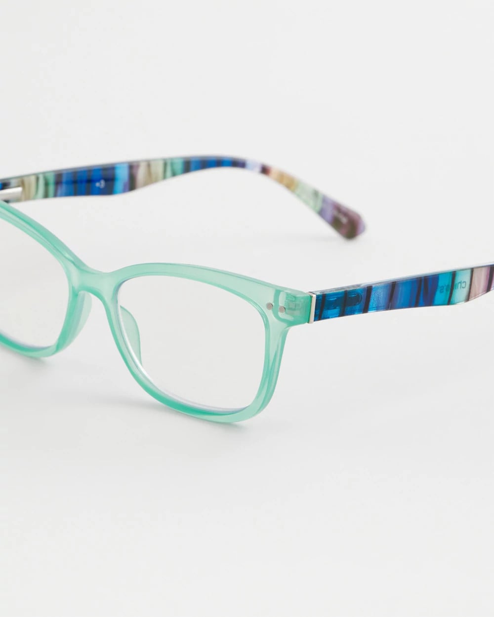 Chico's Multi-Stripe Square Readers Green