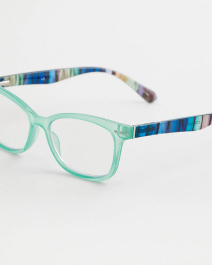 Chico's Multi-Stripe Square Readers Green