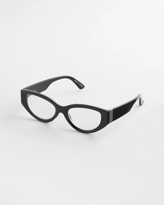 Chico's Cat Eye Metal Readers Black