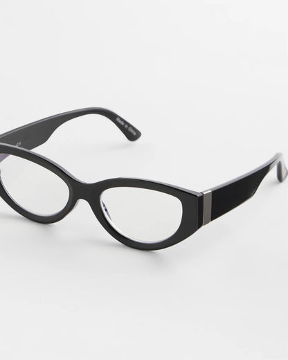 Chico's Cat Eye Metal Readers Black