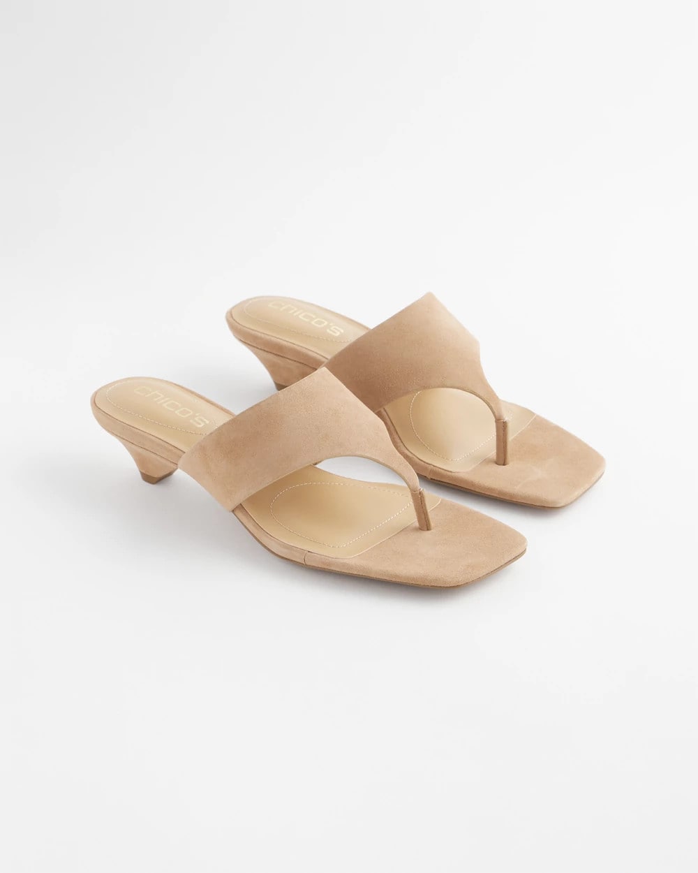Chico's Julia Suede Kitten Heel Light Tan