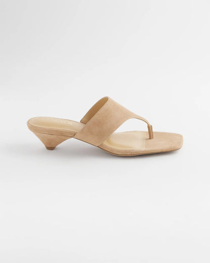Chico's Julia Suede Kitten Heel Light Tan