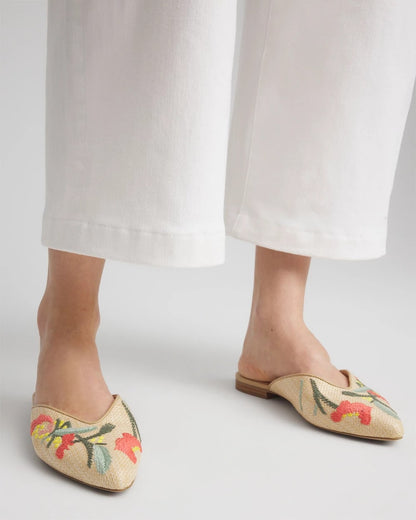 Chico's Gabby Raffia Mule Multi