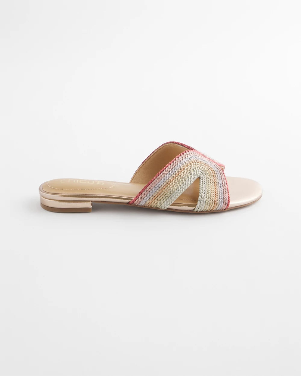 Chico's Palma Slide Sandals Metallic Multi