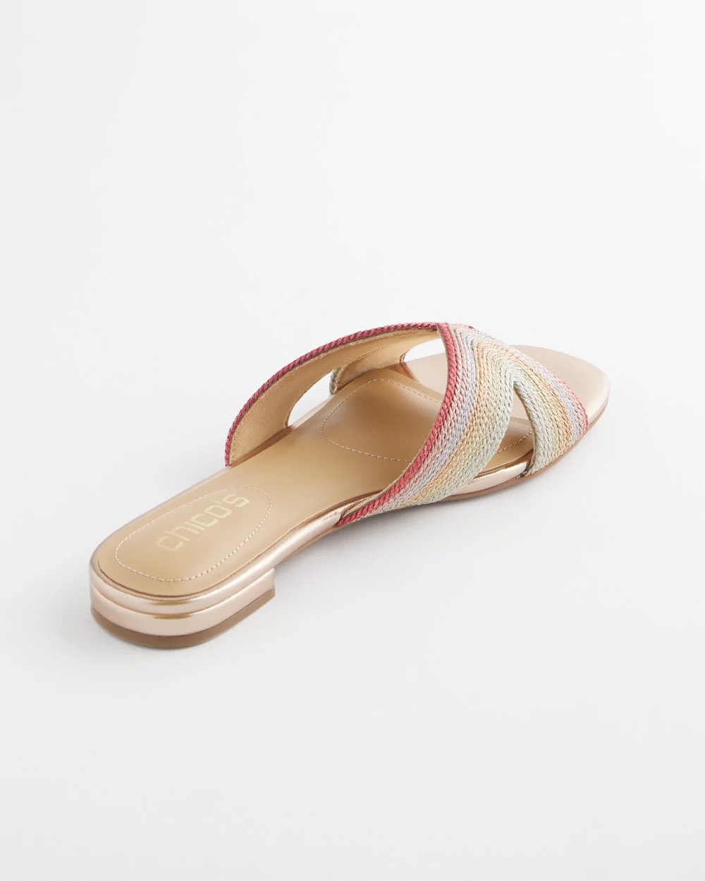 Chico's Palma Slide Sandals Metallic Multi