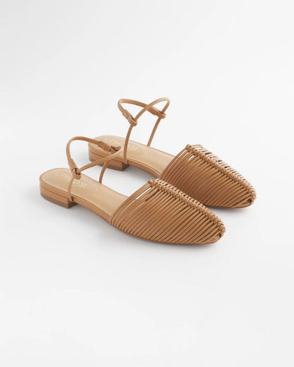 Chico's Woven Slingback Sandals Tan