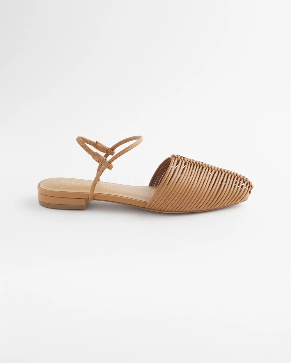 Chico's Woven Slingback Sandals Tan