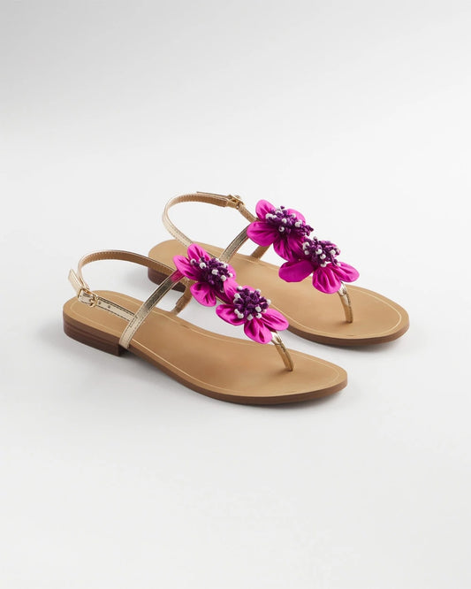 Chico's Sunset Flower Sandal Pink