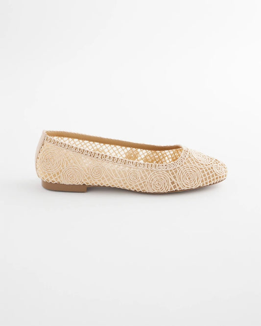 Chico's Cora Raffia Flats Natural