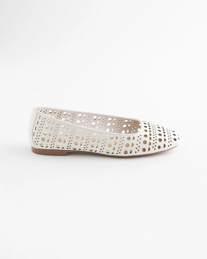 Chico's Cutout Ballet Flats Alabaster