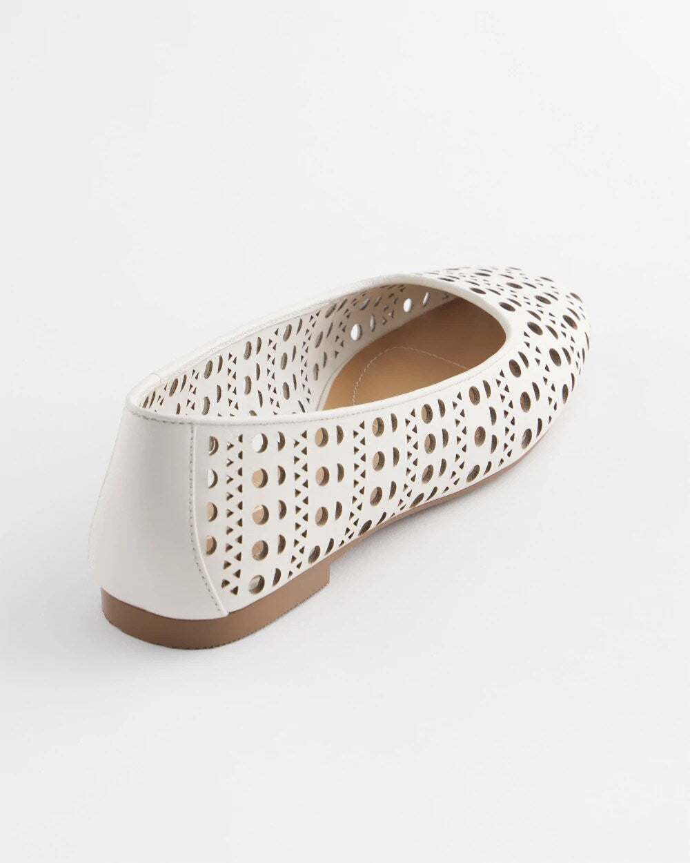 Chico's Cutout Ballet Flats Alabaster