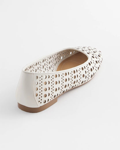 Chico's Cutout Ballet Flats Alabaster